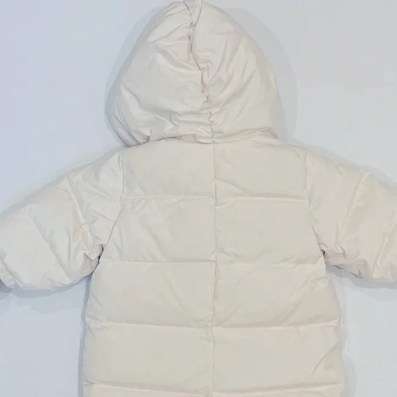 Baby Gap Ivory Frost Puffer Warmest Snowsuit Bunting Bag Size 0-6 months bin 2A - Picture 7 of 9